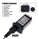 LED Christmas Mini Lights, 75 Feet 200 LED Clear Bulbs String Lights with 8 Light Modes, Connectable Fairy Lights Plug in for Outdoor Xmas Trees Garland Wreath Holiday Decorations, Warm White Minetom