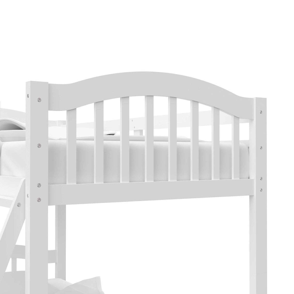Storkcraft Long Horn Twin-Over-Twin Bunk Bed (White) - GREENGUARD Gold Certified, Converts to 2 individual twin beds Storkcraft