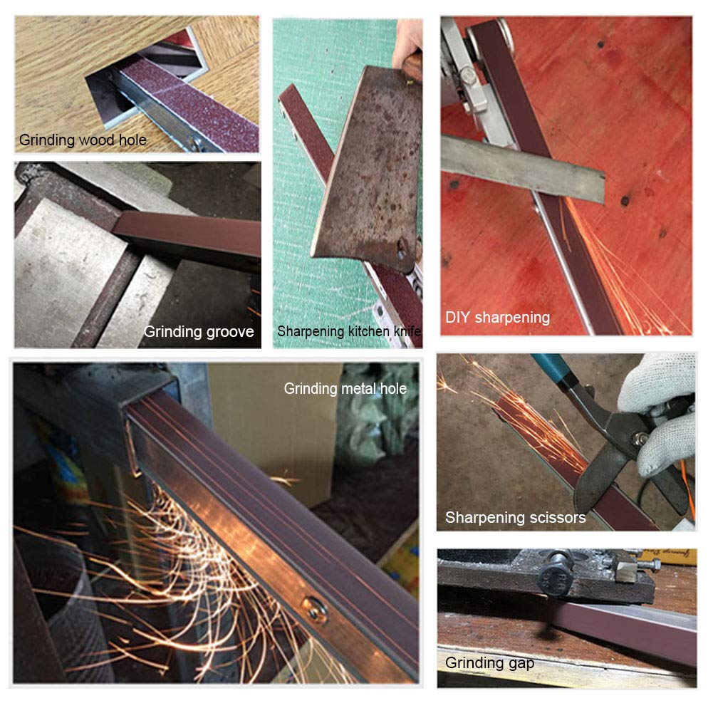 CALIDAKA Electric Belt Grinder Belt Sander Attachment Angle Grinder Modified Sand Belt Machine Pipe Belt Sander Polisher Belt Sanders Polisher CALIDAKA