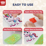 TOY Life Diamond Art Kits for Kids, 9PCS DIY Unicorn Diamond Painting Kits Keychains for Girls, Diamond Dots Gem Art for Kids 4-8 8-12 TOY Life