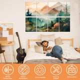 8 Pack Art Acoustic Panels Soundproof Wall Panels, Decorative Sound Dampening Panels Self Adhesive Sound Absorbing Panels for Home Office Gaming Room, 48X32Inches KIOSSUT