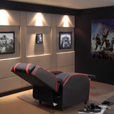 Devoko Massage Gaming Recliner Chair PU Leather Home Theater Seating Single Modern Living Room Sofa Recliners (Red) Devoko