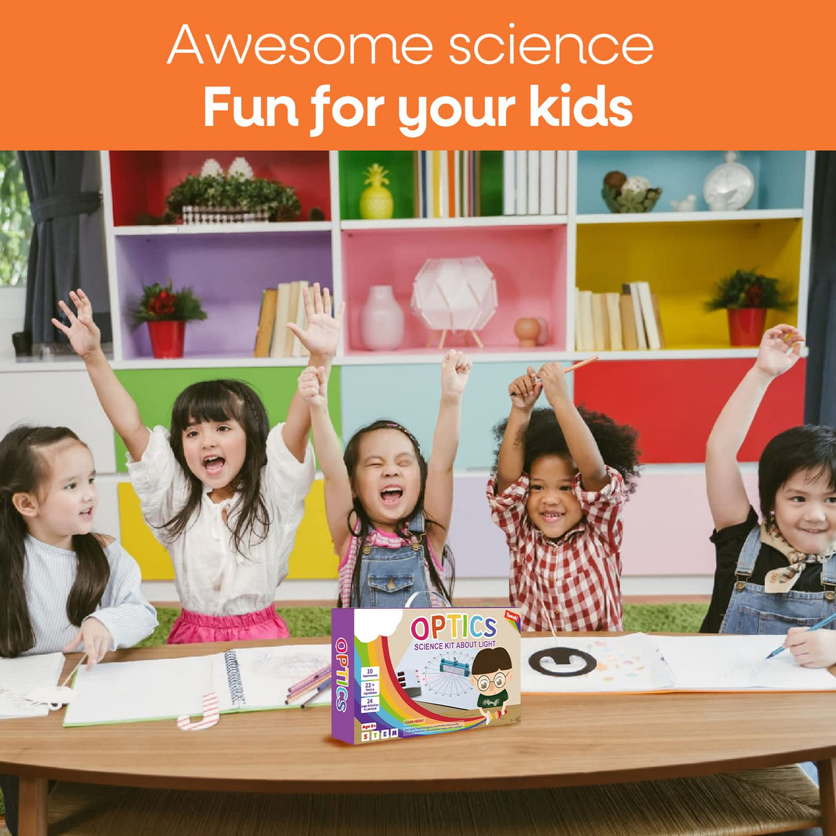 Teenii Optics Science Kit About Light Experiment for Kids, STEM Physics Lab Set Students Education Toys Brithday Gift for Boys Girls Age 8~16 Year Old Teenii