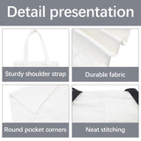 OKBA 10 PCS Sublimation Tote Bag,Sublimation Canvas Bags Bulk, Scrawl Shopping Bag， Blank Canvas Tote Bags for DIY Craft and Decorative Craft 10.2 * 12.6 inches(26 * 32cm). (White) OKBA