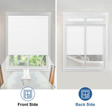 Blackout Shades Cordless Blinds Cellular Fabric Blinds Honeycomb Door Window Shades 34x64, White-White Grandekor