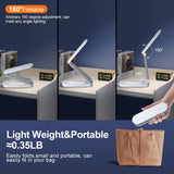 Giryuhd LED Desk Lamp for Office Home & Battery Operated Lamp Rechargeable Lamp Foldable & Portable Light, LED Desk Light Strip, 3 Brightness Dimmable Small Desk Lamp Wireless Reading Lamp Giryuhd