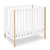 Delta Children Gio Mini Crib with 2.75" Mattress Included, Bianca White/Natural Delta Children