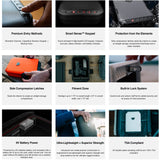 VAULTEK LifePod Secure Waterproof Travel Case Rugged Electronic Lock Box Travel Organizer Portable Handgun Case with Backlit Keypad (Covert Black) (Biometric) VAULTEK