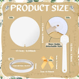 Vercraft 50 Pcs Sublimation Blank Fans Bulk DIY Double-Sided Fan Church Wedding Fans Gift Handheld Hand Parlor Fans Christian Cardboard Fans for DIY Craft Wedding Church Gift Supplies(Round) Vercraft