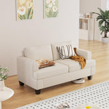 Furnimart 62" Loveseat Couch, Modern Love Seat Couches for Small Spaces, Beige Linen Sofa, Deep Seat Sofa for Living Room, Small 2 Seater Couch for Bedroom, Office Furnimart