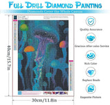 Glowing Jellyfish Diamond Painting Kits for Adults DIY 5D Diamond Painting Kits Beginners Full Drill gem Art Crystal Craft Kits for Home Wall Bedroom Decor Gifts 12x16 inch YPF