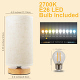 Table Lamp for Bedroom - Small Beside Touch Lamps for Night Stands Home Office - Minimalist Design Warm Light Mini Boho Lamp - Fits in Kids,Living,Nursey Room,College Dorm - Awesome Gift Choice UCHENTON