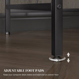 HOMCOM 42" L Shaped Desk with LED Lights, Power Outlet, USB Charging Ports, Reversible L Shaped Computer Desk with Storage Shelves, Monitor Stand, Corner Gaming Desk for Home Office, Rustic Brown HOMCOM