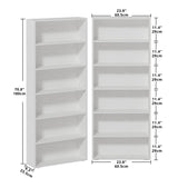 IRONCK Bookshelves and Bookcases Set of 2 Floor Standing 6 Tiers Display Storage Shelves 70 in Tall Bookcase Home Decor Furniture for Home Office, Living Room, Bed Room IRONCK