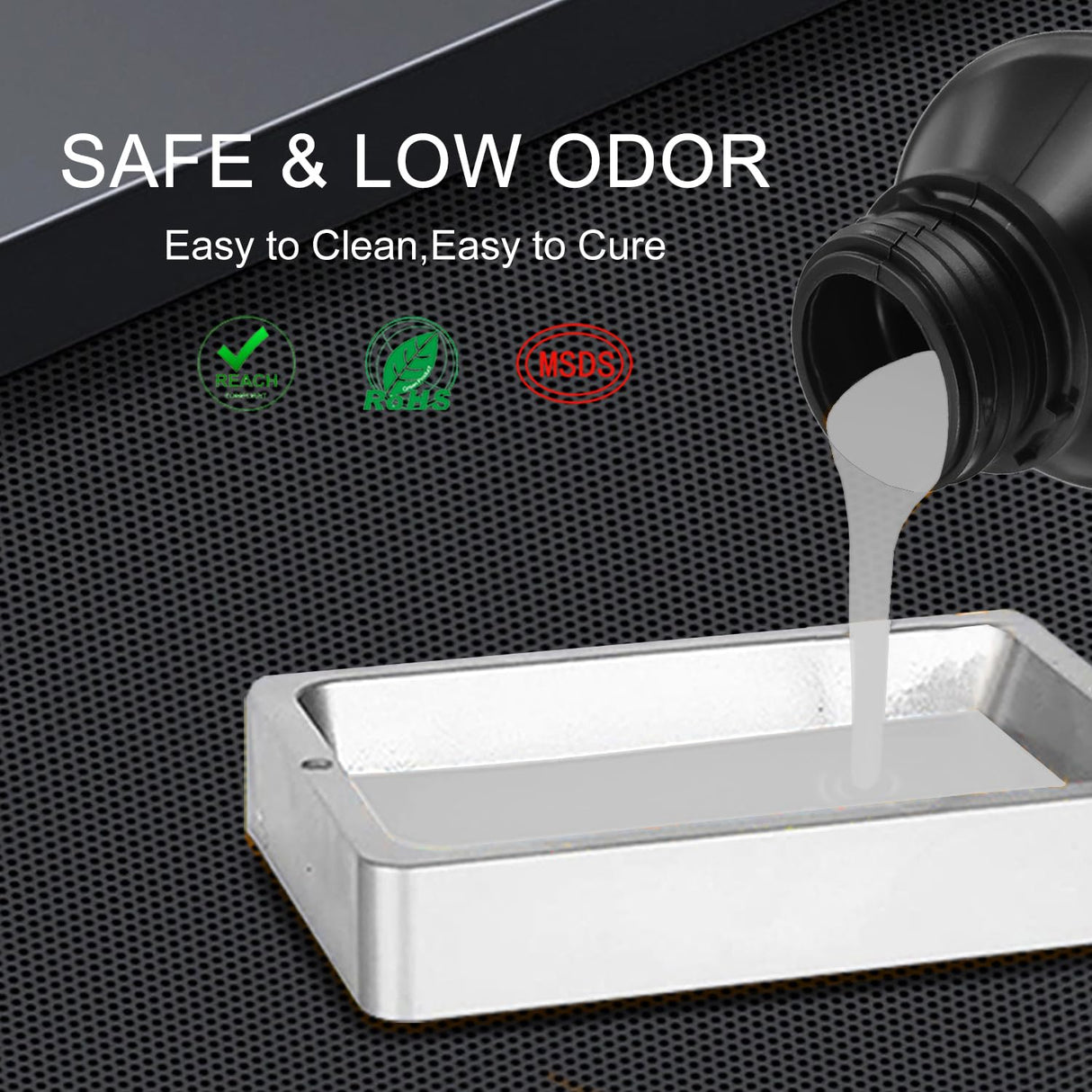 ApexMaker 3D Printer Resin Clear, 1000g, High Precision, Low Odor, Quick Curing Standard Resin, 385-405nm UV Curing 3D Printing Liquid Photopolymer Resin for LCD DLP SLA 3D Printers Translucent ApexMaker