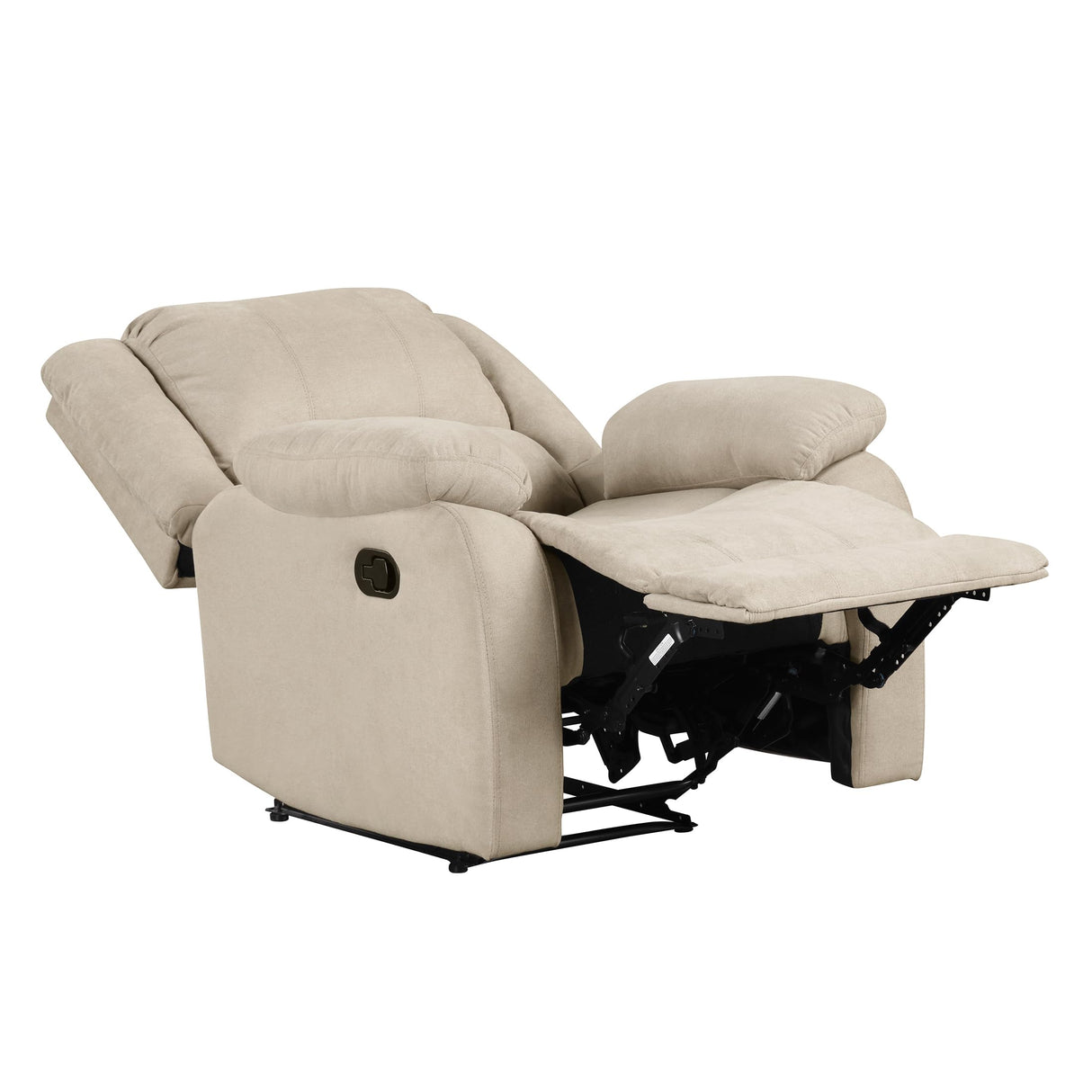 Lexicon Manual Recliner Sofa Chair, Home Theater Seating, Wall Hugger Manual Reclining Nursery Chair for Bedroom/Living Room/Office/Apartment, Oatmeal Textured Fabric Lexicon