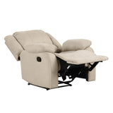 Lexicon Manual Recliner Sofa Chair, Home Theater Seating, Wall Hugger Manual Reclining Nursery Chair for Bedroom/Living Room/Office/Apartment, Oatmeal Textured Fabric Lexicon