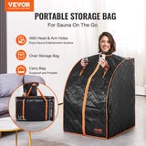 VEVOR Portable Sauna Tent Personal Sauna Kit for Home Spa, Detoxify & Soothing Infrared Heated Body Therapy, Time & Temperature Remote Control with Chair & Floor Mat 1050W VEVOR