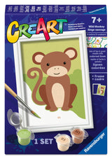 Ravensburger - Wild Monkey CreArt Paint by Numbers Kit | Fun & Easy DIY Art for Kids Age 7+ | Creative Gift Idea for Birthdays & Holidays Ravensburger
