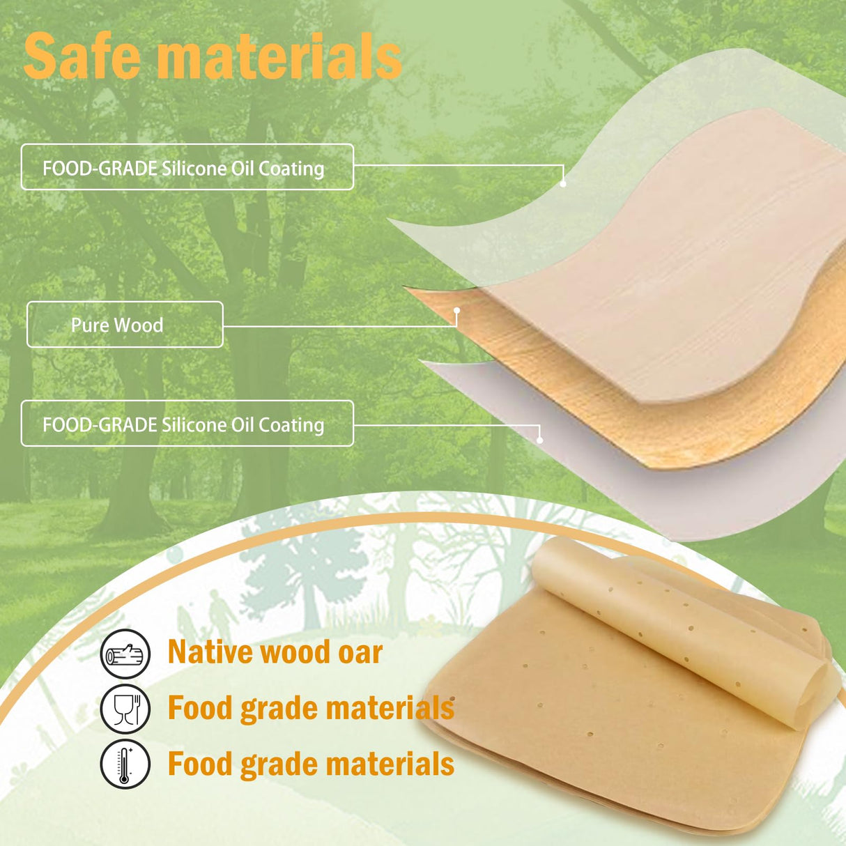 Air Fryer Parchment Paper Liners（8.7"×8.7"） 100Pcs Compatible with XXL Philips, NuWave Brio, Chefman, OMORC, Cuisinart, COSORI, Cooks Essentials, Power Airfryer Oven, Chef di Cucina, SARKI and More ANQIA