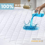 DANYDude 100% Waterproof & Breathable Queen Mattress Protector, Fitted Queen Size Bed Cover, 16 Inch Deep Pocket, Machine Washable DANYDude
