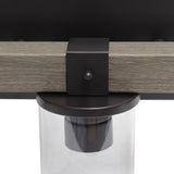 Elegant Designs VT1009-GRY Industrial Rustic Lantern Restored Wood Look 3 Light Bath Vanity, Gray Elegant Designs