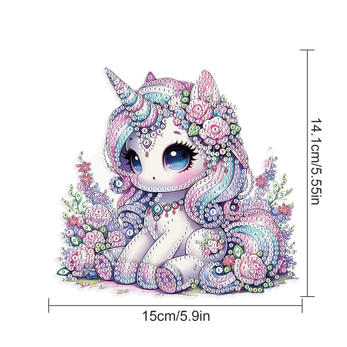 JISHSHAY Diamond Art Hanging Diamond Painting Sun Catchers Gem Art Table Wind Chimes Gem Painting Hanging Pendant Mosaic Kits for Adults Suncatchers Window Hangers with Special Drills Unicorn JISHSHAY