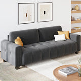 LIKIMIO 80.7" Sofa Couch for Living Room, Modern Loveseat Sofa with Extra Deep Seats, Comfy Armrests, 3-Seater Sofa, Couches for Living Room Apartment Lounge, Easy Assembly, Grey LIKIMIO