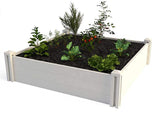 Vita 4 ft. x 4 ft. White Vinyl Raised Garden Bed 2-Pack DEXATEK