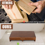 Wooden one Step Stool- Solid Pine Wood Step Riser with Non-Slip Pads, Wood Step Stool for Elderly Adults, high Bed, Bathroom, Kitchen (31.5" L*15.7" W*3.9" H, Brown, 400LBs Capacity) yeezoo