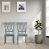 Giantex Set of 4 Dining Chairs, Rubber Wood Dining Room Chair, Farmhouse Dining Side Chairs, Max Load 400 Lbs, Wooden Kitchen Chairs for Home Kitchen, Dining Room Giantex