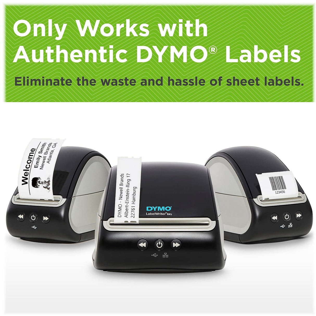 DYMO LabelWriter 550 Direct Thermal Barcode Label Printer with USB Connectivity Monochrome Label Maker - 62 Labels Per Minute, Auto Label Recognition DYMO