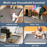 SIKADEER 34" x 22" Under Sink Mat Waterproof, Silicone Mat Kitchen Drawer Shelf and Cabinet Liner, Sink Protector for Kitchen Organizers and Storage, Boot Tray Pet Food Mats SIKADEER