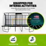 JumpKing Rectangular Trampoline Outdoor 18FT with Enclosure, Ladder, and Net, Large Recreational Trampoline for Kids and Adults, ASTM compliant, Heavy Duty, Weather-Resistant, 1200LBS Capacity JumpKing