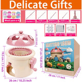 Cyandream Sentro 32 Needles Mushroom Smart Double Needles Knitting Loom Machines for Kids and Beginners, Circular Knitting Loom Weaving Kit for Hats, Scarves, Socks Cyandream