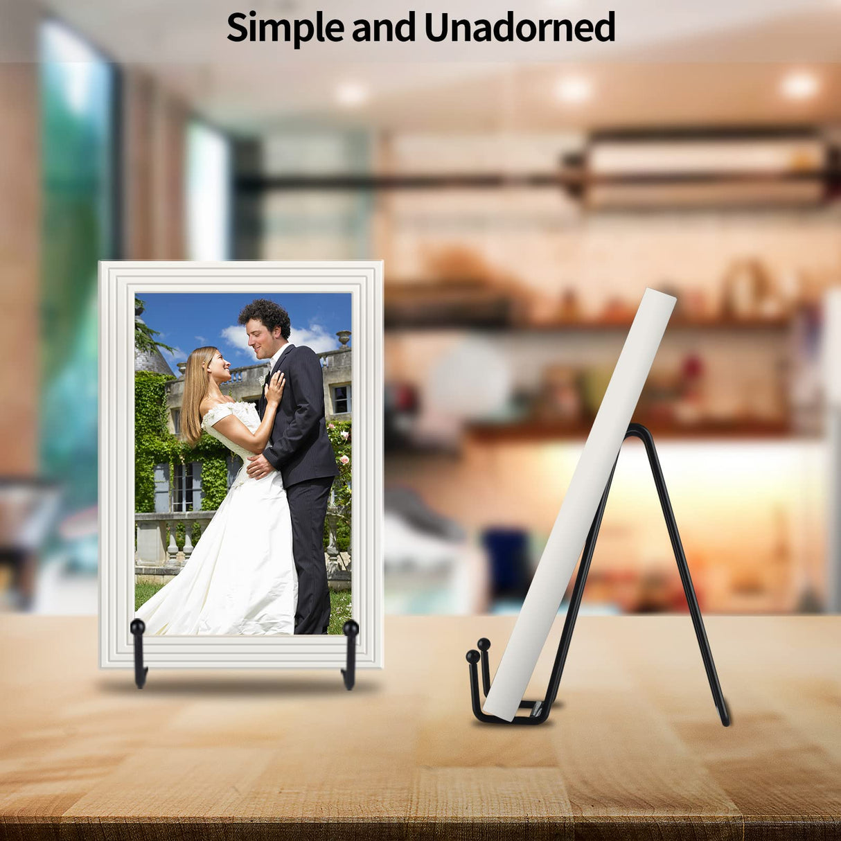 IBosins 5 Pack 6 Inch Plate Holder Display Stands, Metal Black Frame Stand for Picture, Book, Photo Easel, Creation, Collectibles IBosins