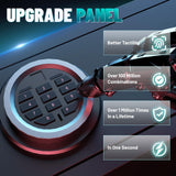 Eltean Under Bed Gun Safe for Rifles and Pistols, Gun Storage Safe Drawer,Rifle Safe with Upgraded Digital Panel, Shotgun Cabinet with LED Lights, Quick Access Eltean