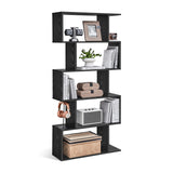 VASAGLE Bookshelf, 5-Tier Bookcase, Tall Display Shelf, Freestanding Storage Shelf, Room Divider, for Home Office, Living Room, Bedroom, Study, Ebony Black ULBC062T56 VASAGLE