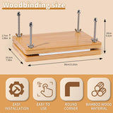JUPEAN Book Binding Kits, Book Press, 7.9”x11.6”, Books Making Kit Bookbinding Supplies with Wooden Binding Press Books Cover Board Bone Folder Awl Bind Strap for DIY JUPEAN