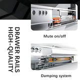 ZGNBSD Bathroom Vanity with Sink - Modern Floating Bathroom Vanity | LED Smart Medicine Cabinet Included | Multi-Layer Solid Wood Bathroom Vanity | Wall-Mounted Installation (White, 50") ZGNBSD