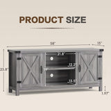 YESHOMY Farmhouse Buffet & Sideboard, 58" Kitchen Storage Cabinet with Adjustable Shelves & Doors, Wood Coffee Bar for Living Room, Entryway, Gray Washed YESHOMY