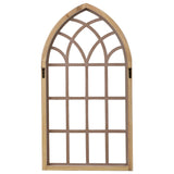 Sintosin Large Farmhouse Arched Window Frame Wall Decor 44 X 24 Inch, Hanging Distressed White Window Pane Wall Decor Living Room, Rustic Wooden Faux Windows for Bedroom Fireplace Entryway Sintosin