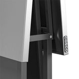 COSCO SmartFold Portable Workbench/Folding Utility Table with Locking Casters, 600 lb. Capacity, Stainless Steel Top Cosco