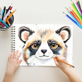 Crehatos Mixed Media Sketchbook 9" x 12", Top Spiral Bound Sketch Pad, 60 Sheets 98lb/160gsm Drawing Paper for Wet and Dry Media, 1 Pack Crehatos