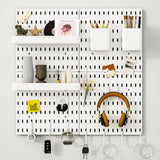 Peg Board, Modular Hanging Peg Board Combination Kit with Accessories for Wall Organizer, Crafts Organization, Ornaments Display, Wall Peg Board (22 Inches x 33 Inches, White) Nafenai