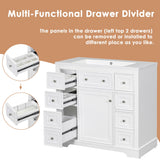 Duxelifin 36" Bathroom Vanity with Sink, 36 Inch Bathroom Vanity with Top, One Cabinet and Six Drawers, Modern Bathroom Vanity with Countertop for Bathroom, No Mirror (White) Duxelifin