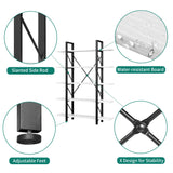 YITAHOME 5 Tier Bookshelf, Freestanding 5 Shelf Bookcases and Bookshelves, Modern Minimalist Furniture Open Display Storage Shelves Books Organizer for Living Room Bedroom Home Office, White YITAHOME