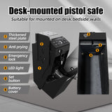 PATRON Gun Safe for Handgun, Biometric Gun Safe Box for Pistols，Hidden Wall or Desk Mounted Fingerprint safes for nightstand,Bedside,Truck，Electronic Quick Access Shotgun Safe Box PATRON
