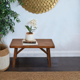 Handcrafted Solid Wood Bench, 30" - Farmhouse-Style Entryway Seating for Living & Dining Room, Rustic Design, Natural Finish SwallowLiving