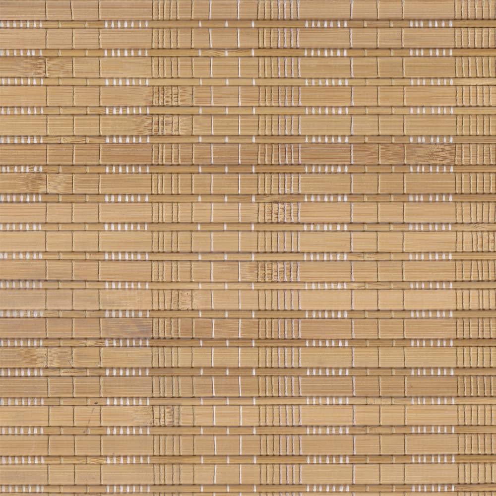 LANTIME Wood Window Blinds Shades, Lined Blackout Bamboo Roller Shades, Easy Installation for Home and Garden, Pattern 1 LANTIME